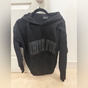 White Fox S/M Black Logo Hoodie. 🖤⚡️